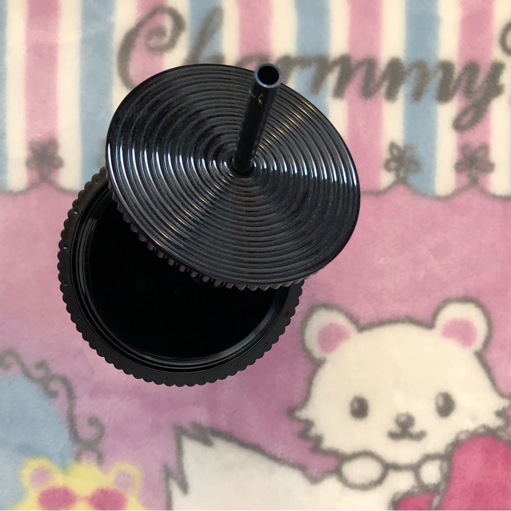 NeW STARbucks midnight black tumbler pLeAtEd iced coffee w/eco friendly straw - Picture 2 of 3